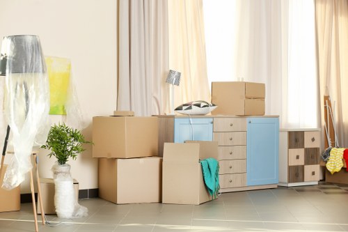 Moving van service supporting a local relocation in Germany