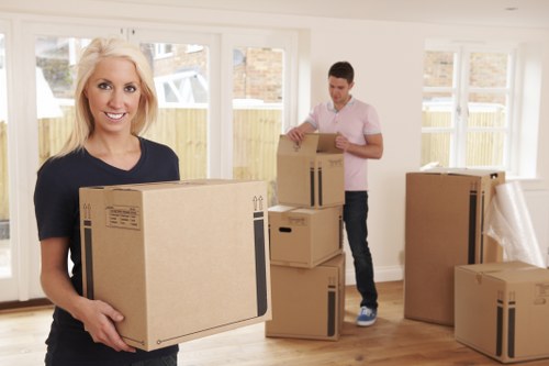 Charity donation collection with furniture prepared for reuse
