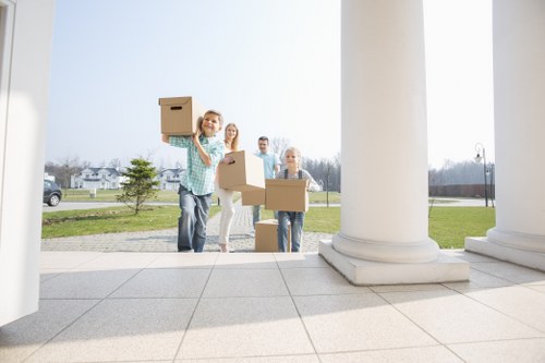 Local home moving team preparing a residential relocation in Germany