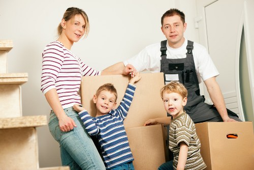 Man and van loading household furniture for a local move in Germany