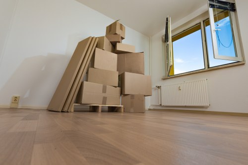Man with van loading furniture for a local removal in Germany