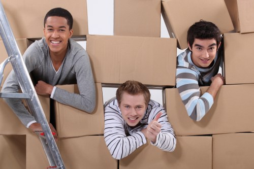 Office removals service handling computers and documents for a German company