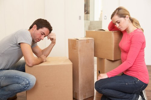 Office relocation equipment and packed items in Germany
