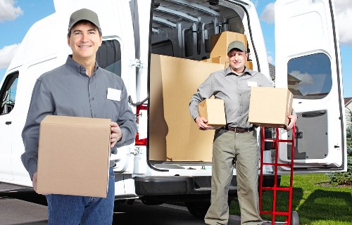 Loading furniture and boxes for a local removals service in Germany