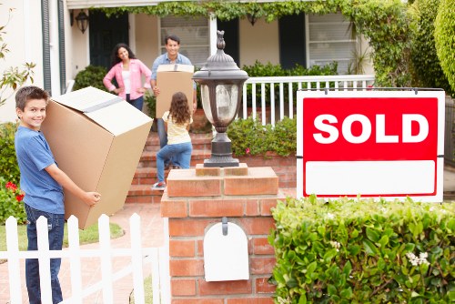 Prepared boxes and furniture for a man and van move in Germany