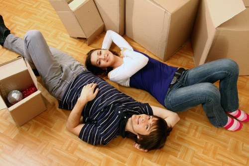 Warehouse and office items prepared for a commercial move